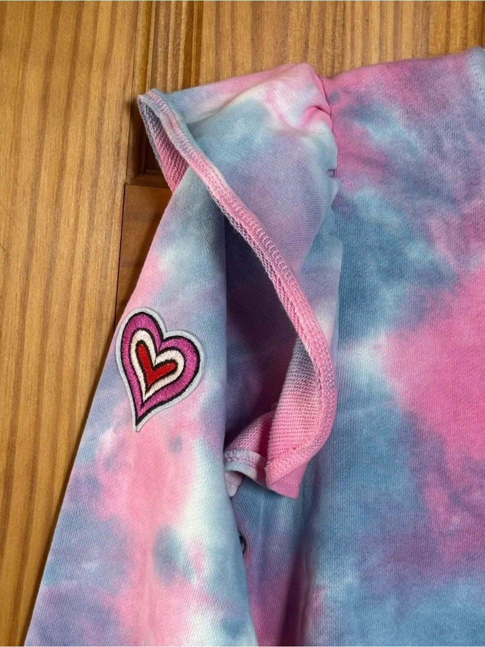 NWOT Lola and the Boys Girls' Tie-Dye Ruffle Patch Jogger Set, Size 14